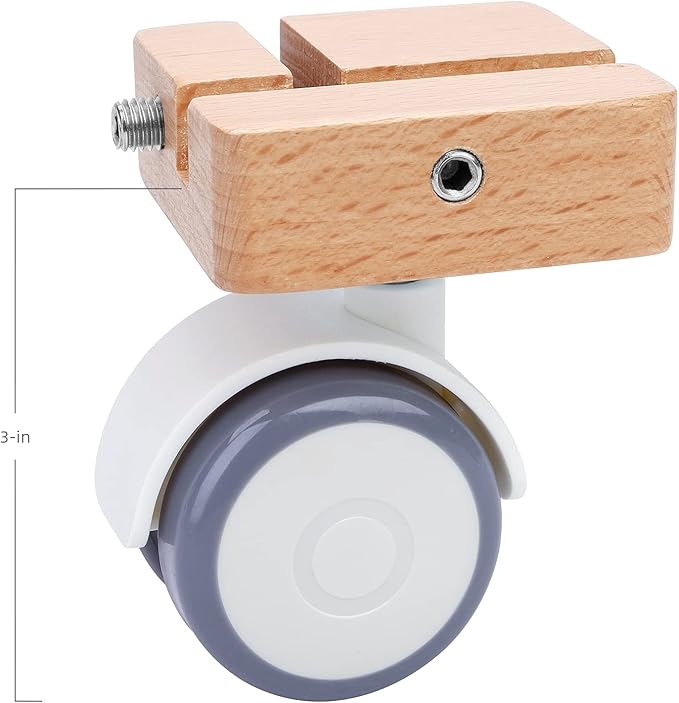 Niteangel Supplement Universal Wheel - Fits for Niteangel Bigger World - MDF Aspen Hamster Cage to Move Your Hamster Cage Simply (Burlywood, for Bigger World - Top Opening Door)