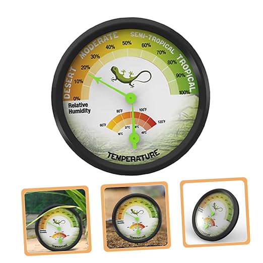 Toddmomy Reptile Thermometer Humidity Gauge Digital Temperature Meters Reptile Terrarium Thermometer Thermohygrometer