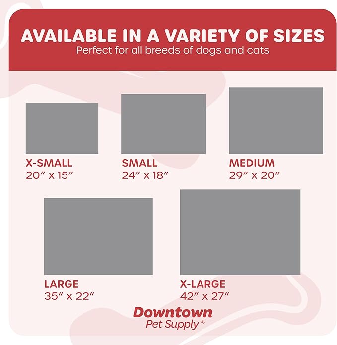 Downtown Pet Supply - Dog Crate Mat - Comfort Bed for Dogs or Cats - Soft Fleece Nap Mat - Easy Maintenance, Machine Washable - Charcoal/Silver - 42 in x 27 in - Extra Large