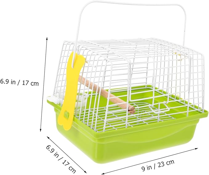 POPETPOP 1 Set Portable Parrot Travel Cage with Comfortable Handle Breathable Design for Birds for Parakeets and Cockatiels Convenient for Travel and Outdoor Use