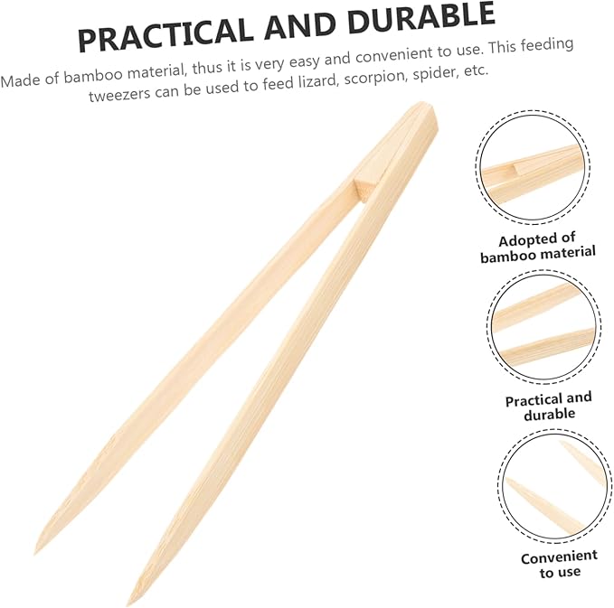 Lizard Feeding Tool Tweezers for Reptiles Safe Feeding Tool for Turtles and Geckos Flexible Design Smooth Prevents Injury to Pets