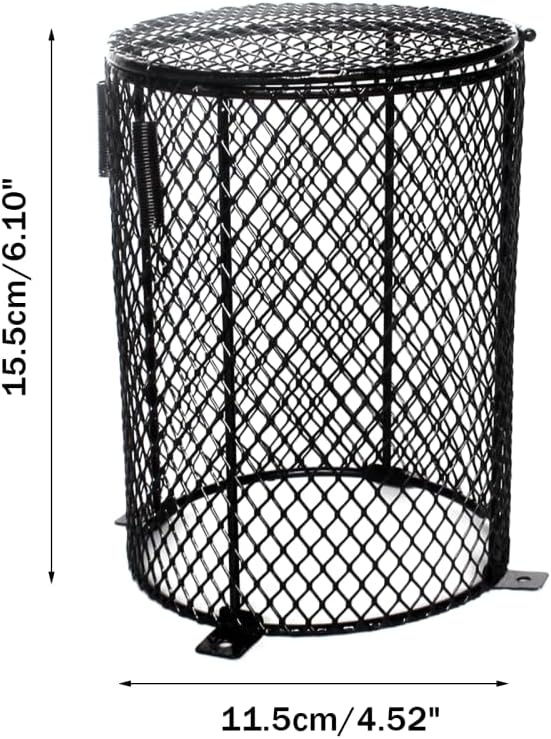 Reptile Heating Lamp Shade, Anti-Scald Heat Lamp Shade, Metal Reptile Lampshade for Lizard Turtle Birds Chick