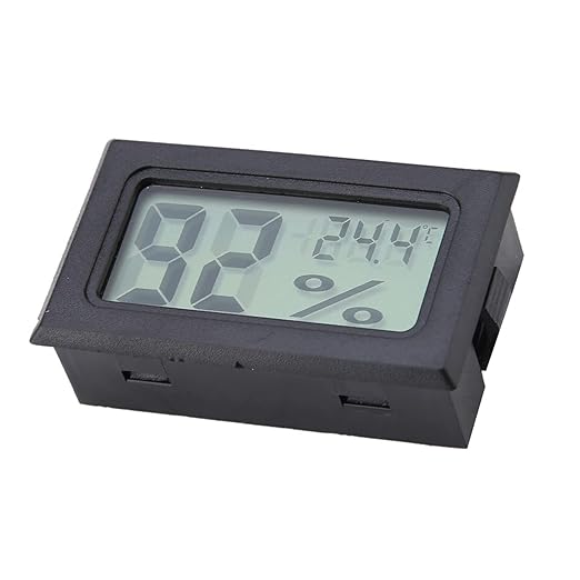 Yinhing YS 11 Digital Meter Temperature Humidity Hygrometer Built in Probe for Accurate Monitoring in Reptile Vivariums Home Office Greenhouse and Grow Room