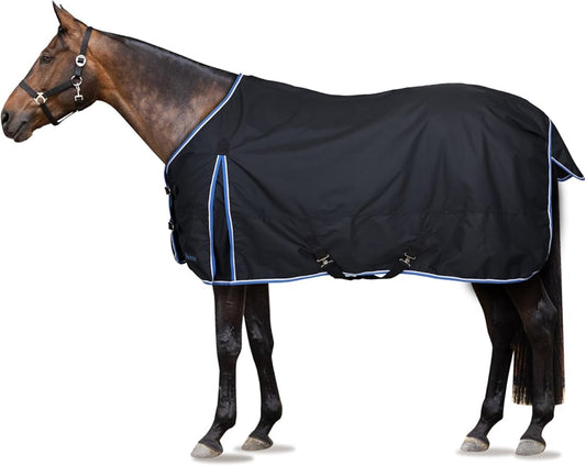 HORZE Glasgow Lightweight Waterproof Horse Turnout Blanket (100g Fill) - Dark Blue - 72 in