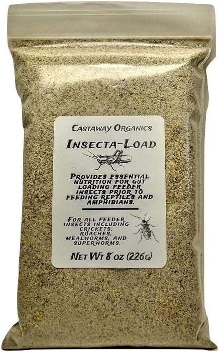 Insecta-Load Gut Load for Feeder Insects (Crickets, Mealworms, Superworms, Dubia) 8 Ounce