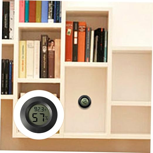 Happyyami 7pcs Compact Reptile Tank Hygrometer Digital Thermometer Humidity Gauge for Terrarium for Humidor and Incubator