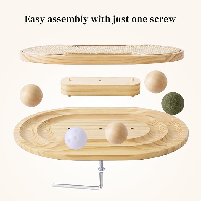 ZOMISIA Cat Scratcher with Ball Track Toy, Sisal Scratch Pad for Indoor Use - Image 6
