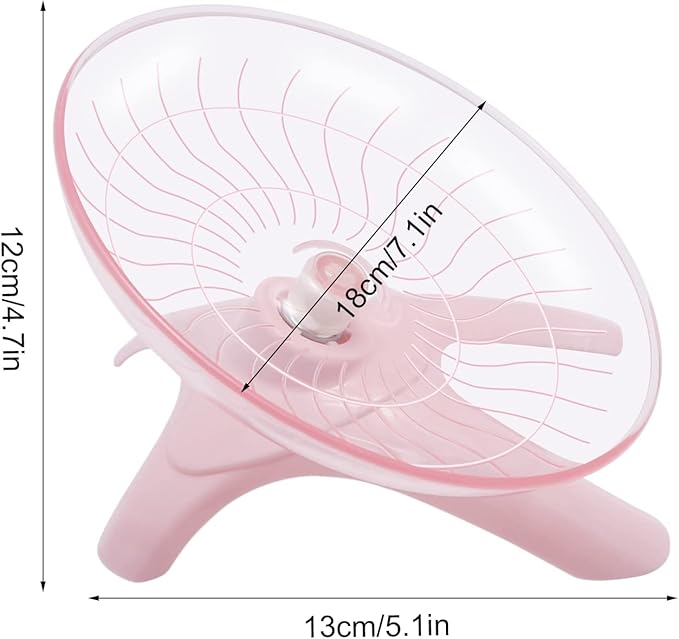 2 Packs, Hamster Water Bottle + Hamster Wheel Hamster Flying Saucer for Dwarf Hamsters Gerbil Mice