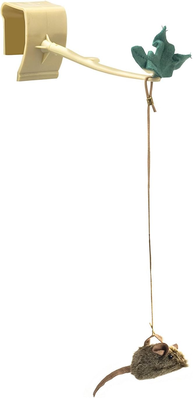 OurPets Play-N-Squeak Batting Practice Cat Toy, Real Mouse Sound Inside by OurPets