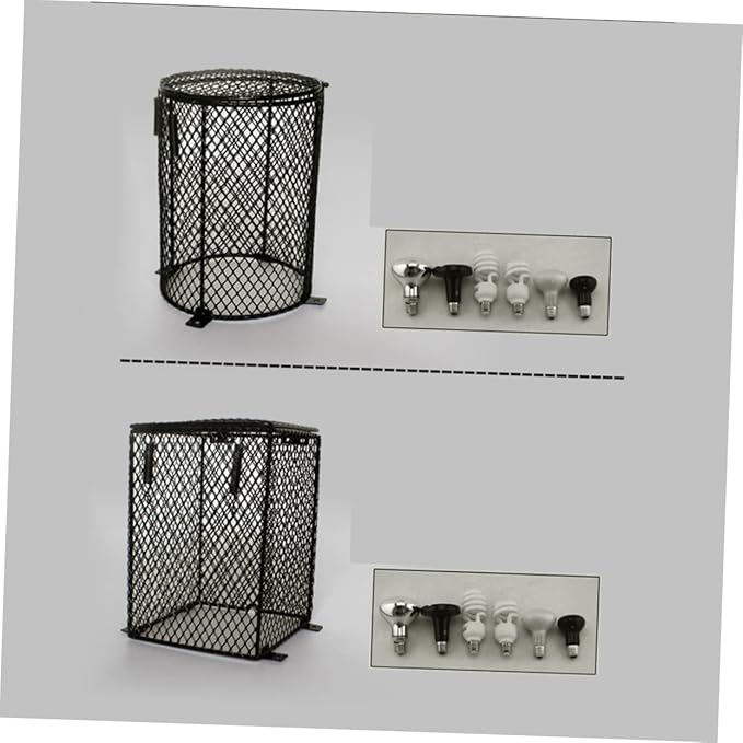 COLLBATH Pet Reptile Heating Lamp Shade Lampshade for Reptiles Protects from Heat Suitable for Day and Night Light Easy Installation