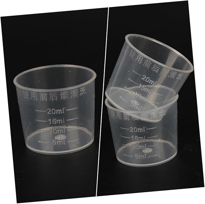 20ml Reptile Food Measuring Cups Set 30pcs Washable Scale Cups for Crawling Pets Practical Measuring Dishes for Lizards and Small Animals