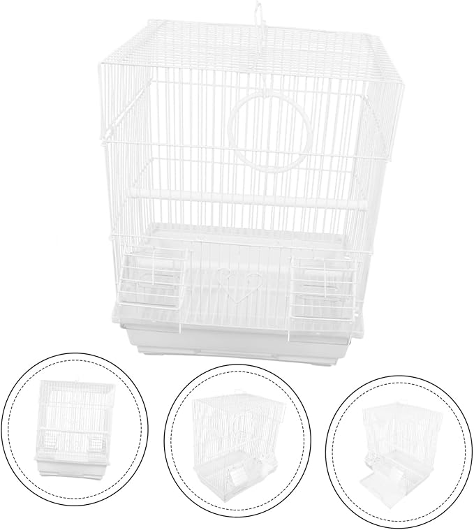 1set Portable Bird Carrier Cage for Travel Lightweight Parrot Cage Spacious Design for Hiking and Outings Safe and Comfortable Habitat for Pets