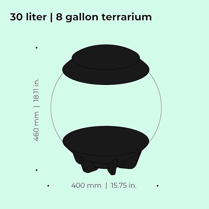 biOrb AIR 30, Automated Acrylic Terrarium for Desert or Tropical Plants, Black
