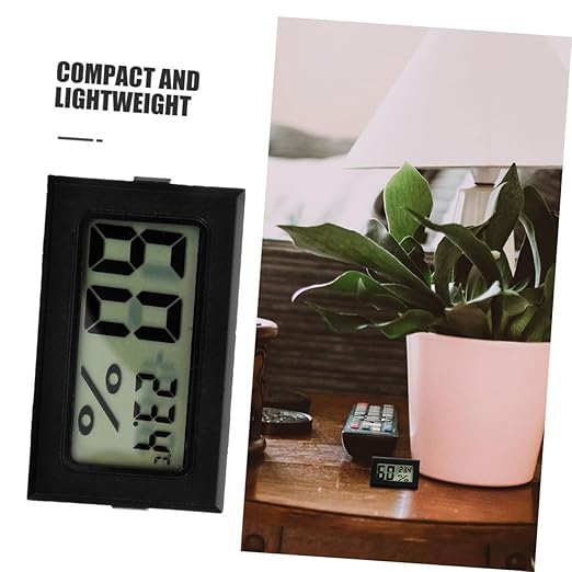 LIFKOME 4Pcs Mini Indoor Thermometer Hygrometer Digital Humidity Monitor for Greenhouse Garden Closet and Humidor Accurate Energy Efficient Measurement