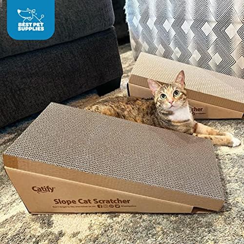 Best Pet Supplies Catify Cat Scratcher Pads - Slope, 2-Pack - Image 5