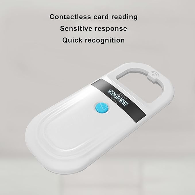 ciciglow Pet Microchip Scanner, 134.2KHz ISO11784 85 FDX-B, 128 Labels, Built-in Buzzer