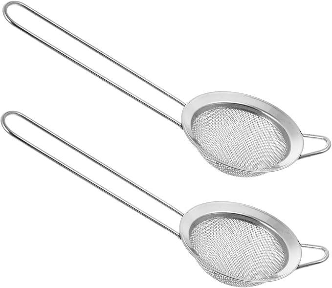 Sosoport 2pcs Metal Reptile Sand Scoop Fine Mesh Litter Cleaner for Easy Excrement Removal Terrariums and Aquariums for Tortoise and Reptile Care