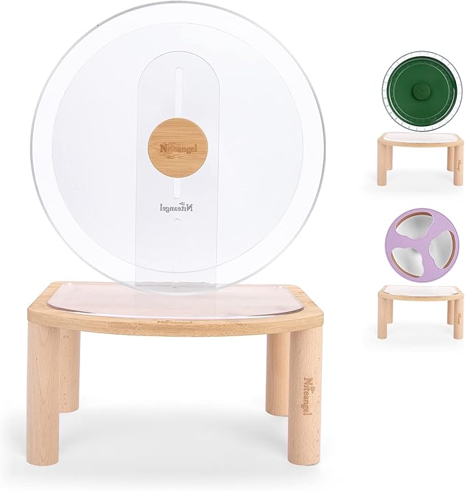 Niteangel Anti-Slide Super-Silent Acrylic Wooden Cloud Series Hamster Wheel Platform