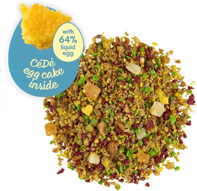 Cédé Eggfood Moist Allround Tropical Fruit 400g – 2 Pack of Daily Diet Bird Food for Cockatiel, Canaries, Finches, Lovebird and Exotic Birds, Protein-rich Bird Supplement, Added Vitamins & Minerals