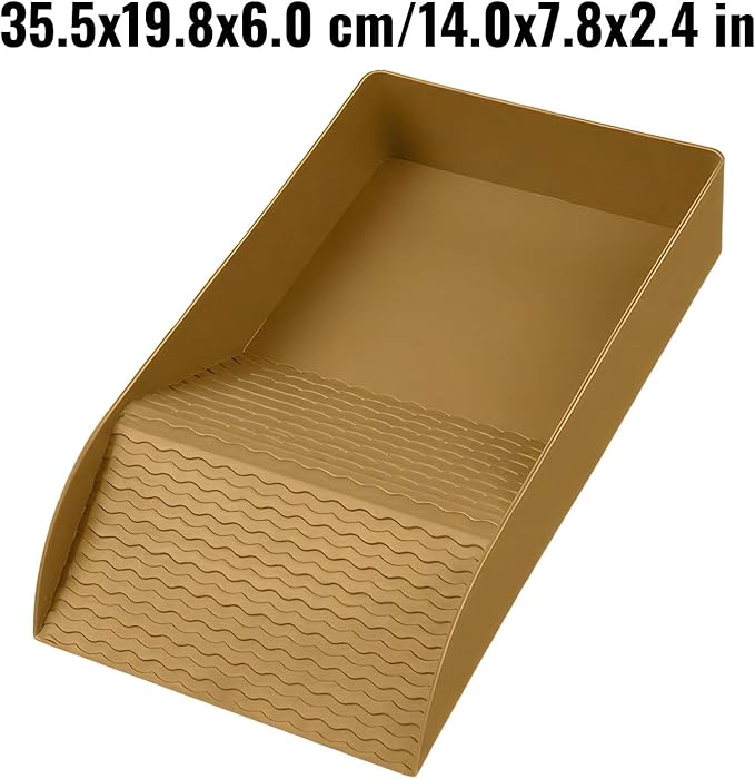 Reptile Bathing Tub with Non-Slip Surface and Entry Ramp for Easy Small Animal Soaking Container