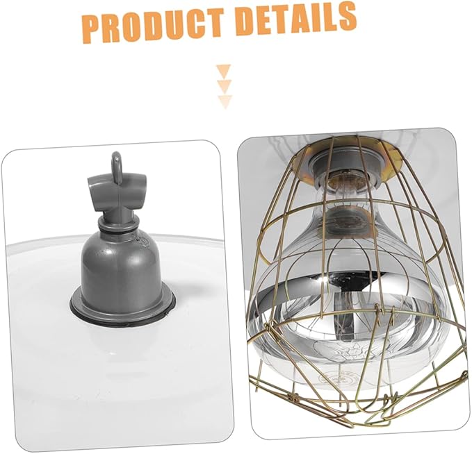 Sosoport Livestock Heat Lamp for Pets Poultry Heat Preservation Lamp Thermostat for Piglets Reptiles and Newborns Easy to Install Safe and Efficient Heating
