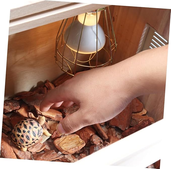 Vintage Iron Reptile Pet Heat Lamp Cover Turtle Lampshade -Scald Protection for 8cm Bulbs