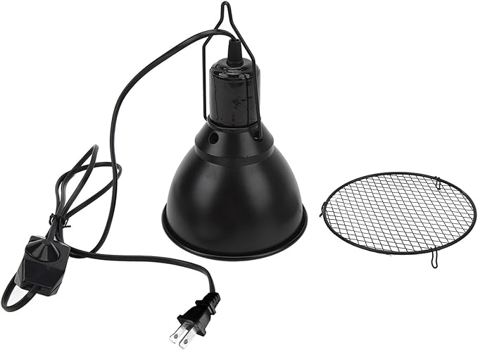 Reptile Light Fixture Simulation Lighting E27 Socket Reptile Lamp Fixture for UVA UVB Bulb Basking Heat Bulb (US Plug 120V)
