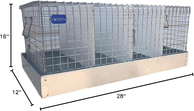 Rabbit Carrier/Transport Cage - 4 Hole (16x28x12)