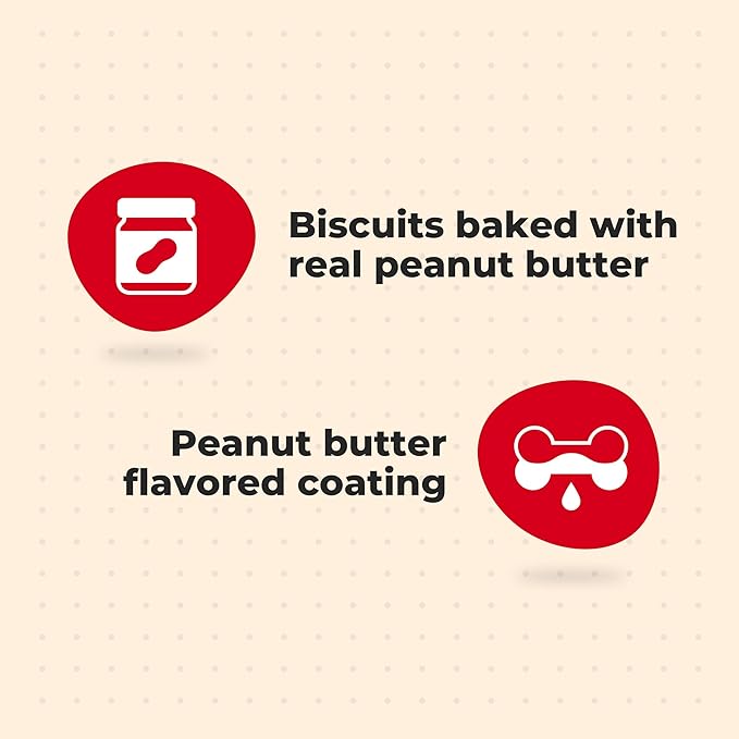Milk-Bone Peanut Buttery Dipped Dog Biscuits with Jif Peanut Butter, 32 Oz. Bags (Pack of 2)