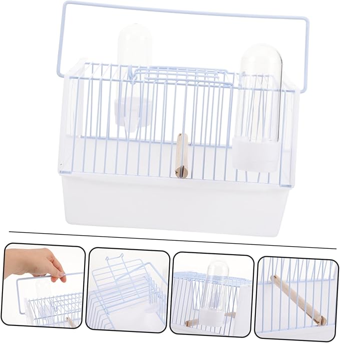 1set Portable Bird Carrier Cage Handle Lightweight Pet Travel Cage for Birds for Parrots and Parakeets Outdoor Activities and Trips Easy to Carry