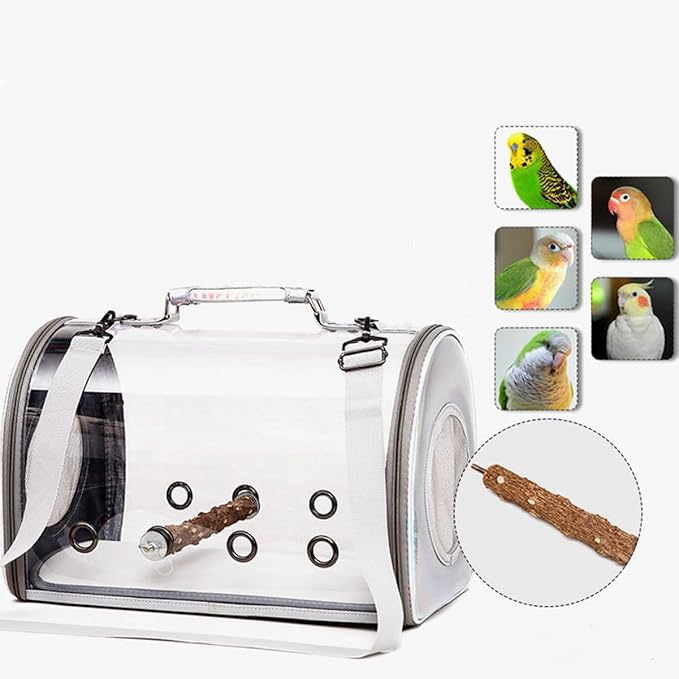 Totority Adjustable Cross Body Pet Bag Bird Backpack Carrier for Animals Sturdy and Pu and Material