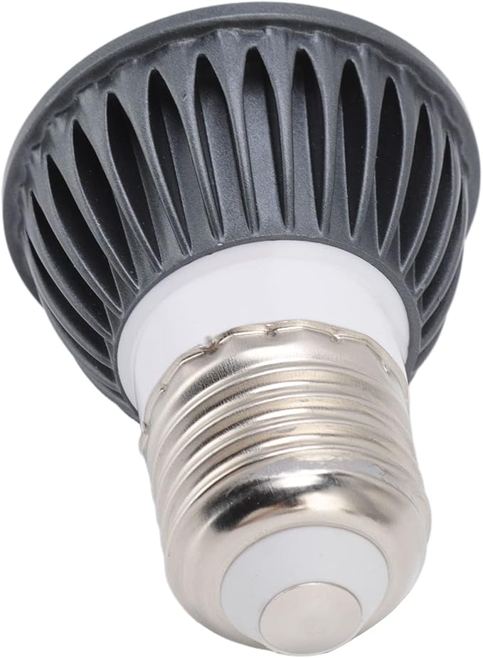 ZJchao Basking Light Bulb Reptile Heat Lamp Bulb Full Spectrum UVA UVB LED Concave Convex Mirror Sun Basking Lamp for Turtles Lizards Snakes Aluminum Alloy 5W 10.0 UVB (110V)