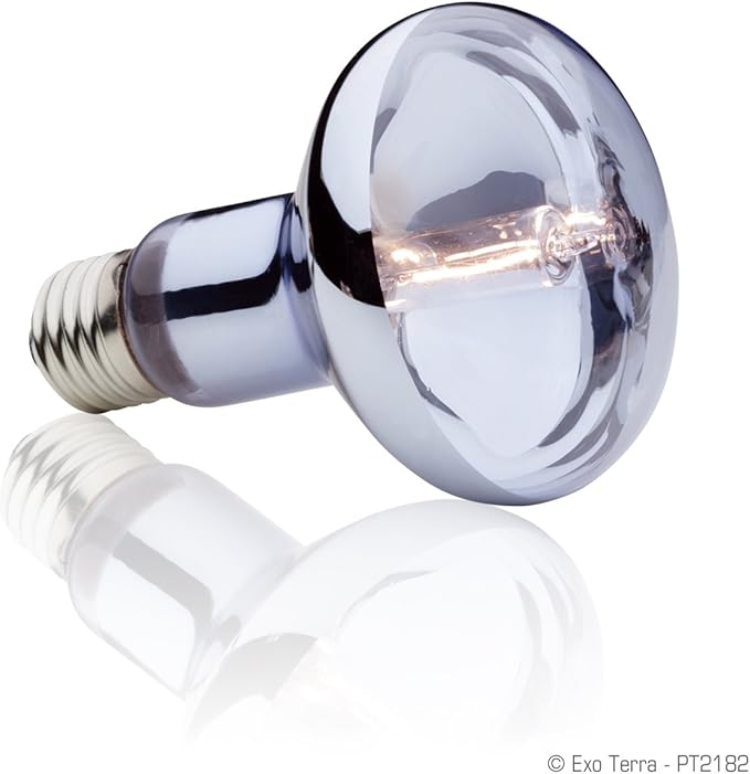 Exo Terra Sun Glo Halogen Basking Spot Lamp – 75W Reptile Light Bulb, Broad Spectrum Daylight, Enhances Coloration, Promotes Health, PT2182