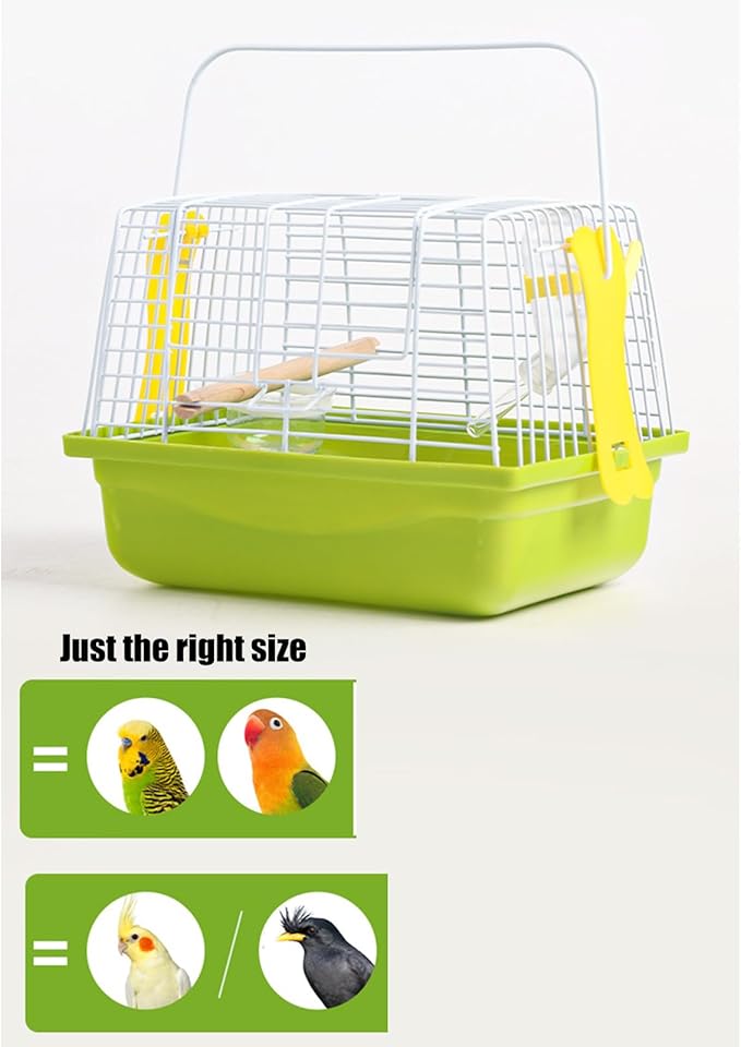 Bird Carriers with Removable Bottom Grids for Conures Finches Outdoor Adventures
