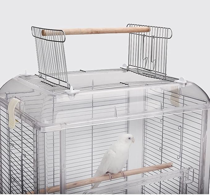 Birdcages Clear Hanging Bird House Acrylic Bird Travel Carrier Cage Bird Carrier Feeding House Portable Bird Cages for Home,
