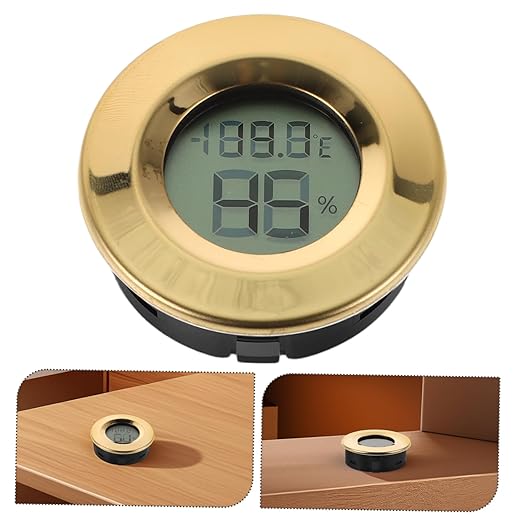 Mini Digital Hygrometer Thermometer with LCD Display for Optimal Humidity Control Homes Bars and Greenhouses Stylish Design for Wine Cabinets and Reptiles