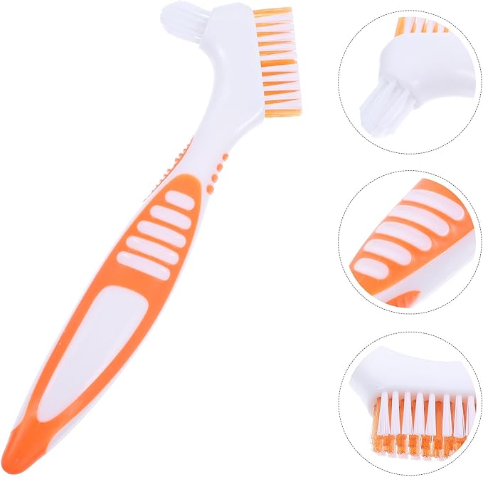 SUPVOX Turtle Shell Brush Double-Sided Dirt Remover for Aquatic and Land Turtles, Orange Mini Brush for Shell Mud and Removal, Household Reptile Health Care Tool