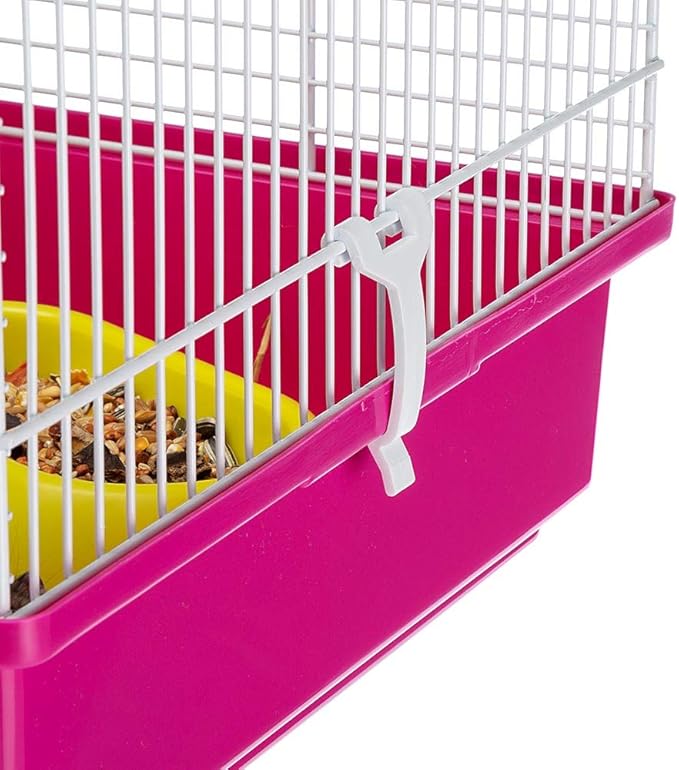 Ferplast Laura Small Hamster Cage | Fun & Interactive Cage Measures 18.11L x 11.61W x 14.8H & Includes All Accessories