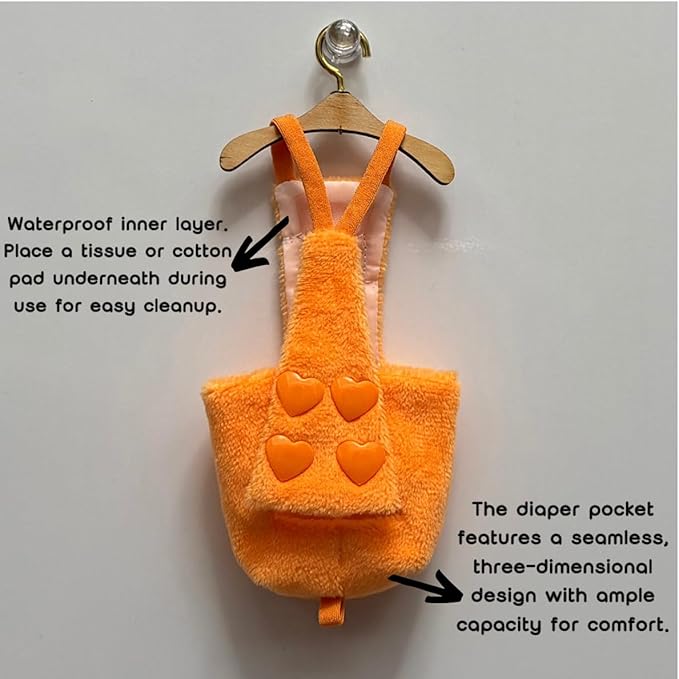 Adjustable Bird Diaper Parrot Clothes Flight Suite, Reusable Parrot Nappy with Waterproof Inner Layer, Warm Bird Urine Wet Suit Costume for Conure African Grey Quaker (Yellow, with Leash,2XL)