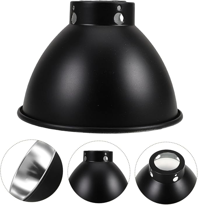 Toyvian Reptile Heat Lamp Guard: 5.5 Inch Dome-Shaped Reflective Cover - Heat-Resistant Reflection Cap for Optimal Habitat Lighting