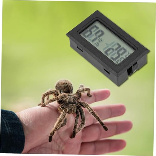 GARVALON 2pcs Digital Hygrometer Thermometer Mini LCD Indoor Outdoor Humidity Temperature Meter for Pet Terrariums and Refrigerators, Embedded Electronic Hygrothermograph with Celsius