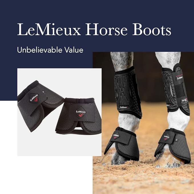 LeMieux Black Rubber Bell Overreach Horse Boots - Protective Gear and Training Equipment - Equine Boots, Wraps & Accessories