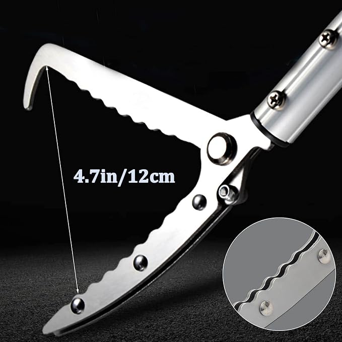 55''-87'' Telescopic Snake Grabber Tongs, Professional Reptile Handling Tool with Wide Jaw for Safe Catching & Relocation of Dangerous Snakes,Perfect for Wildlife Experts & Pet Owners