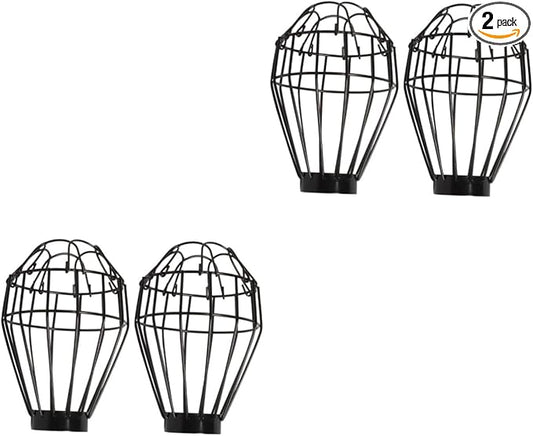 SOLUSTRE 2sets Dome Shaped Bulb Shade Reptile Terrariums Heat Lamp Cover Anti-Scald Lamp Mesh for Reptile Pets 2pcs*2