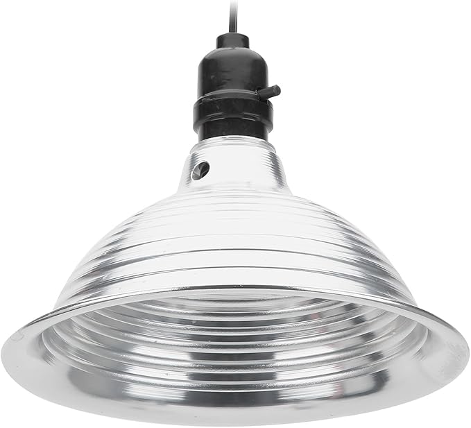 Zerodis Reptile Light Shade, No Light Emission Heat Lamp Fixture for Room Garage or Art Studio Eptile Pet Glass Containers (8.5 inches US Plug)