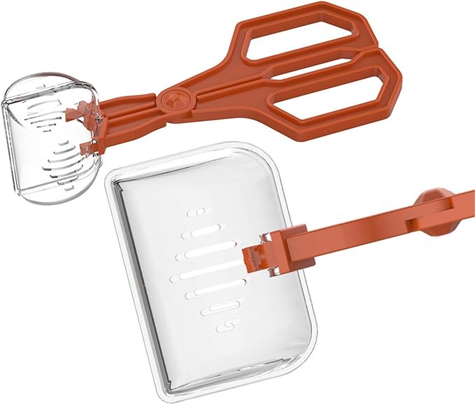 Creature Captures Tongs For Reptiles Care Feeder Pliers Clear Ergonomic Tool Gentle Feeding Easy Clear Tongs