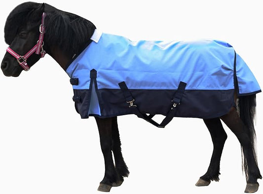 LEAFOREST 1200 Denier Waterproof Mini Shetland Rug Pony Rug Foal Rug Turnout Rug (no Filling) Blue Navy 42IN