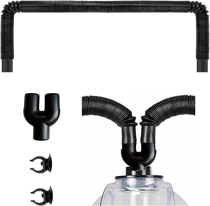 Extension Tube/Hose for COOSPIDER 380B and 500B Reptile Fogger, Accessories of Reptile Humidifier with Hose, Suction Cup, 2 in 1 Joint, Reptile Mister Parts for Reptiles Amphibians and Terrarium