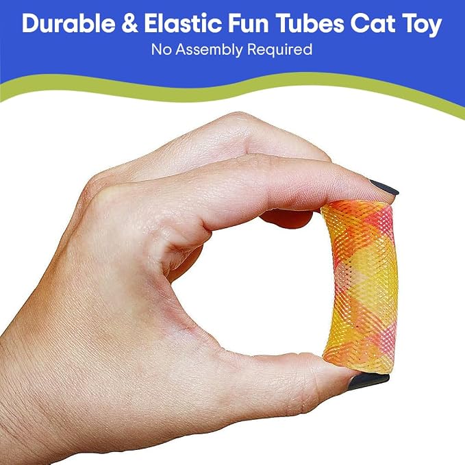 SPOT Kitty Fun Tubes Cat Toy with Catnip Inside | Bouncy Interactive Mesh Toy for Cats and Kittens to Bite, Swat and Chase | 3 Pieces - Image 4