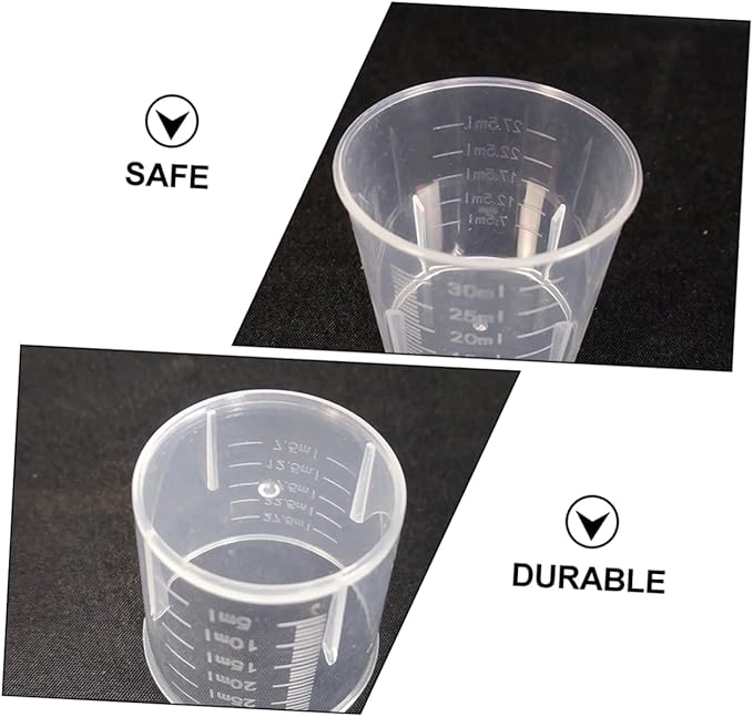100Pcs Durable Reusable Measuring Cups for Reptiles Multi Functional Stylish Feeding Cups with Scales for Accurate Portion Control Easy Pet Owners